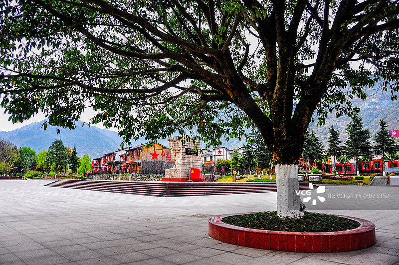 安顺场红军强渡大渡河纪念地图片素材