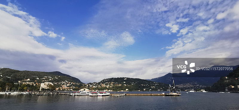 意大利科莫湖湖岸图片素材