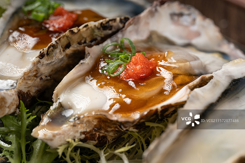 兵库县生蚝刺身及清酒蚝图片素材