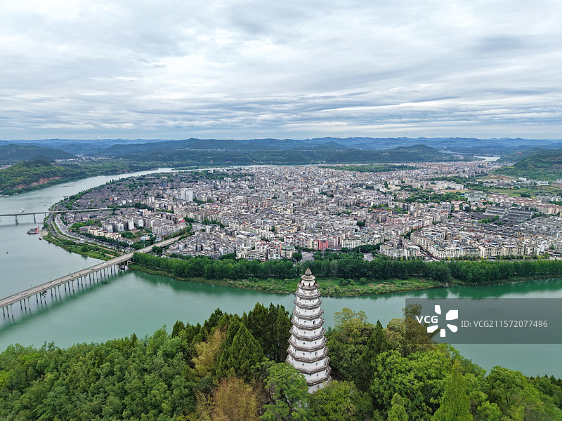 风水宝地阆中古城图片素材