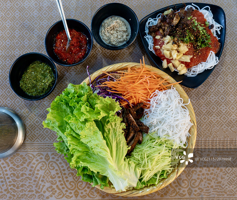 云南德宏特色傣族小吃撒撇图片素材