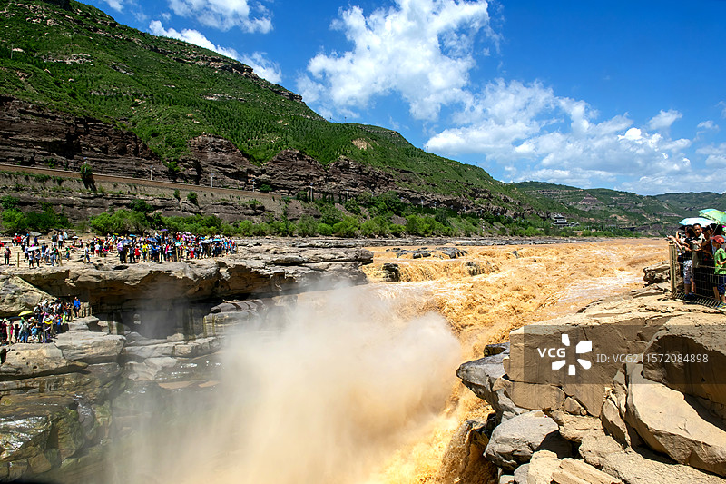 山西临汾吉县壶口瀑布胜景图片素材