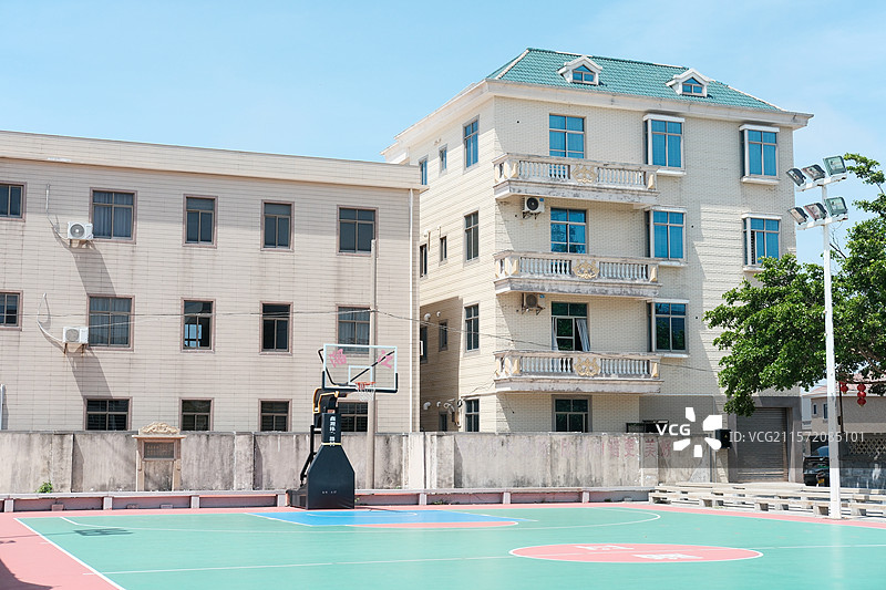 溜江村篮球场图片素材