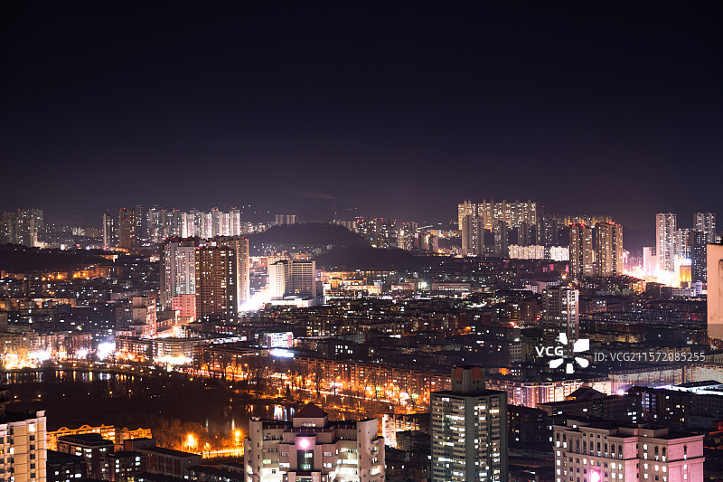 鞍山市城市夜景图片素材