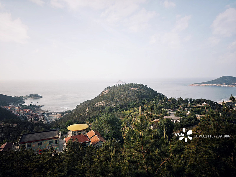 崂山流清河 海边山丘图片素材