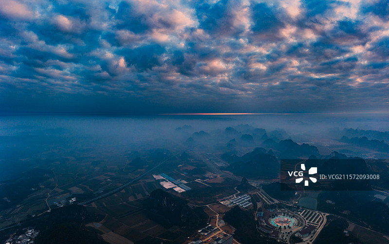 扶绥县乐养城的早晨图片素材