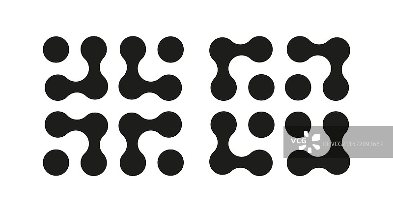 极简风格的连点元球图标模型图片素材