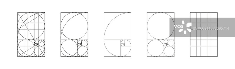 黄金比例模板极简风格套件图片素材