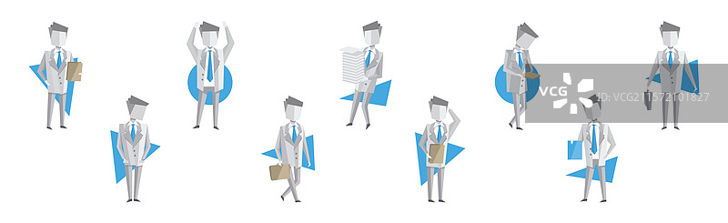 身穿西装和领带的商务人士角色图片素材