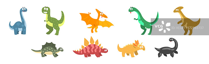 搞笑的恐龙动物和史前野兽图片素材
