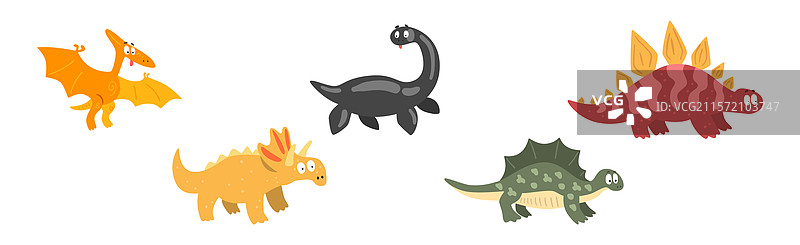 搞笑的恐龙动物和史前野兽图片素材
