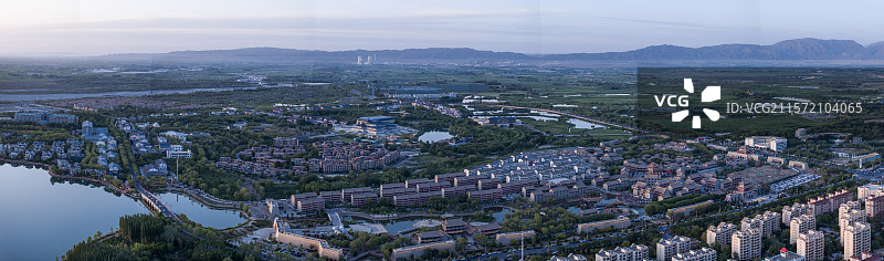 张掖新区晚霞图片素材