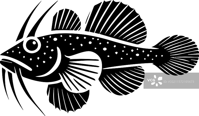 简单的雾气丛鱼标志设计图标图片素材