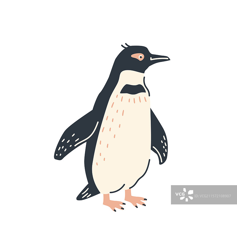 搞笑的站立企鹅图片素材