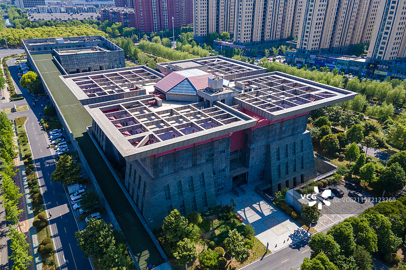 航拍安徽省亳州市蒙城博物馆风光图片素材
