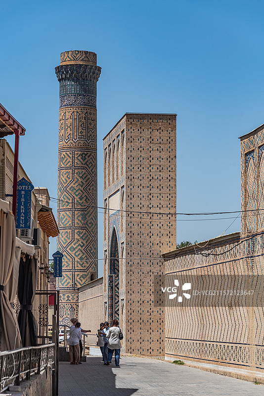 乌兹别克斯坦撒马尔罕-比比哈努姆清真寺图片素材