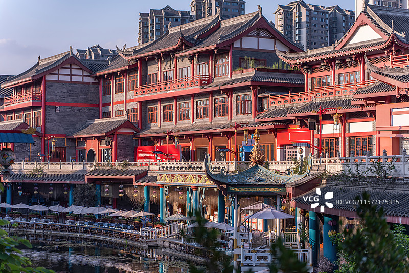 四川眉山东坡印象水街东坡水街图片素材