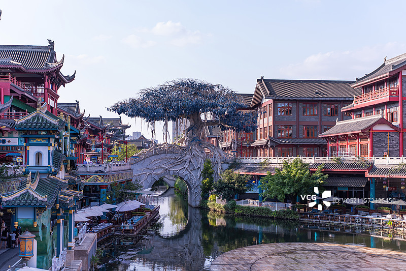 四川眉山东坡印象水街东坡水街图片素材