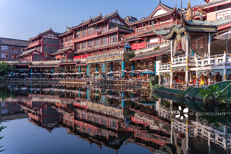 四川眉山东坡印象水街东坡水街图片素材