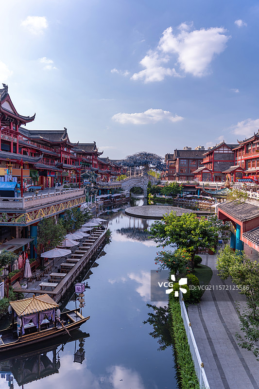 四川眉山东坡印象水街东坡水街图片素材