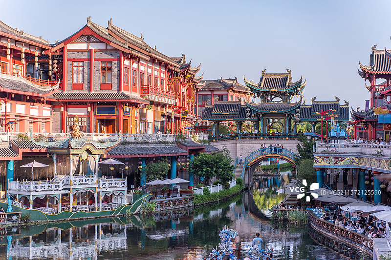 四川眉山东坡印象水街东坡水街图片素材