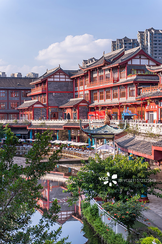 四川眉山东坡印象水街东坡水街图片素材