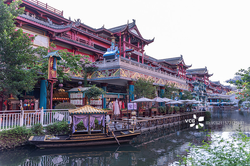 四川眉山东坡印象水街东坡水街图片素材