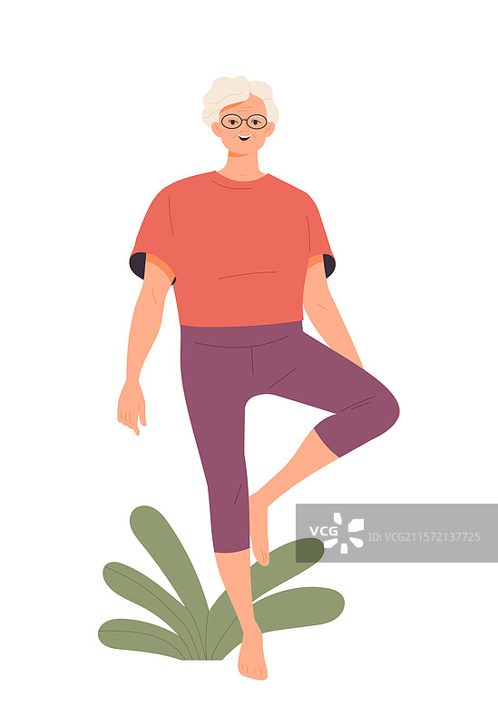 快乐的老年人微笑着做运动，享受退休生活图片素材