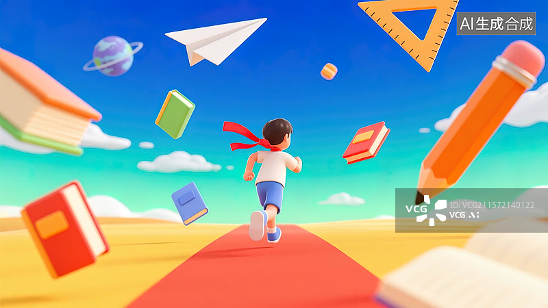 【AI数字艺术】知识伴我成长图片素材