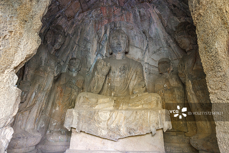 河南洛阳龙门石窟潜溪寺图片素材