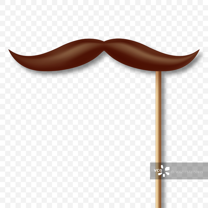 3D 真实棕色胡须道具棒图片素材