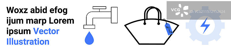 水资源保护概念与滴水的水龙头图片素材