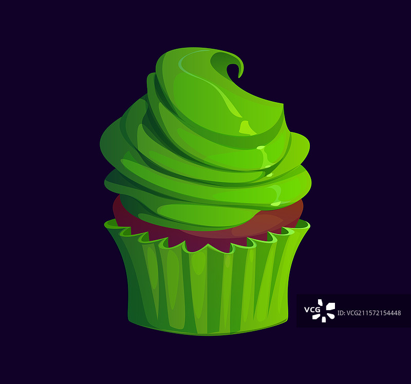 圣帕特里克节爱尔兰节日绿色杯子蛋糕松饼图片素材