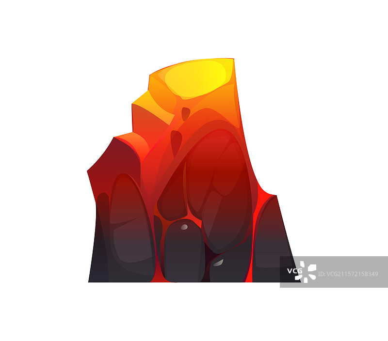 卡通烧烤中的燃烧炭块与火红的火星图片素材