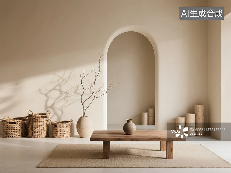 【AI数字艺术】简约风格室内装饰图片素材