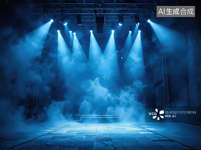 【AI数字艺术】舞台灯光效果图片素材