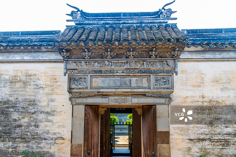 古代建筑-苏州西山明月湾古村黄氏宗祠图片素材