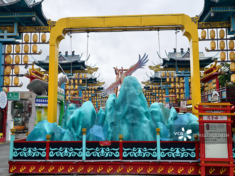 南宁之夜荡青绿图片素材