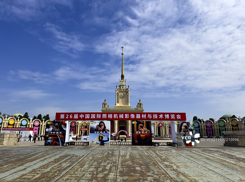 8K分辨率俄式建筑北京展览馆Exhibition图片素材