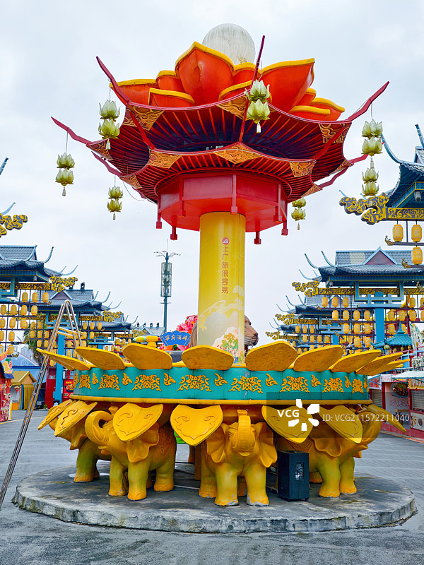 南宁之夜步步生莲图片素材