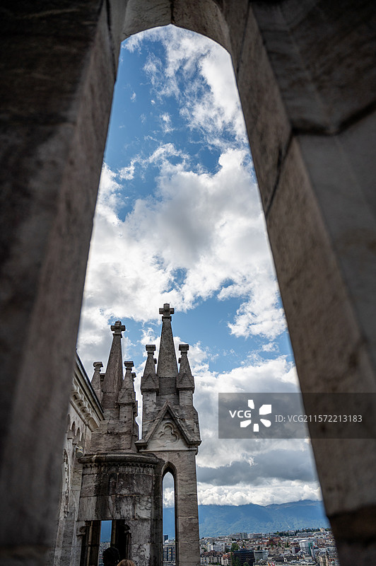 瑞士日内瓦圣皮埃尔大教堂实拍图片素材