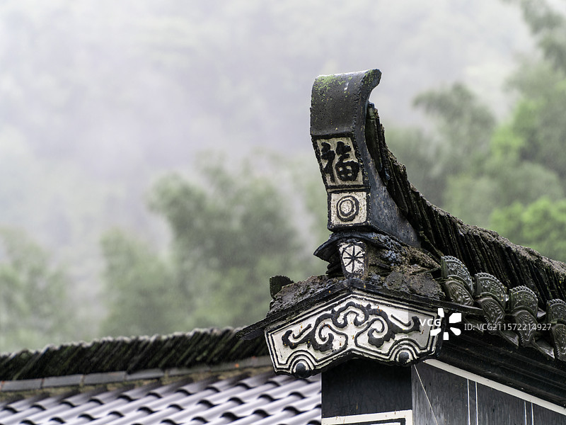 打鼓岭徽派建筑图片素材