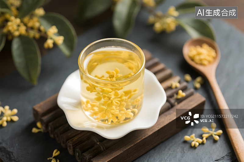 【AI数字艺术】中秋桂花酿桂花酒图片素材