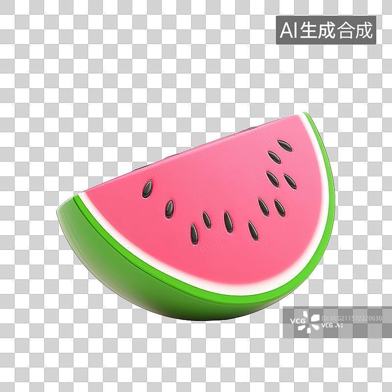 【AI数字艺术】3D卡通西瓜素材图片素材