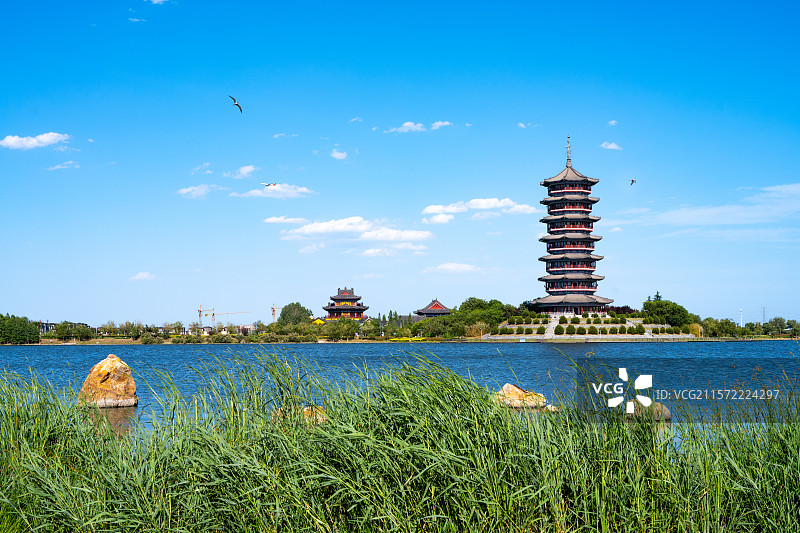 青岛胶州少海湿地公园风4A级风景区图片素材