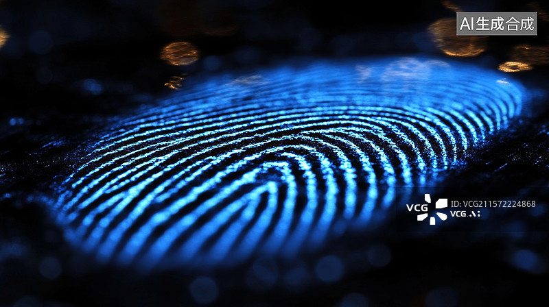 【AI数字艺术】指纹识别技术应用图片素材