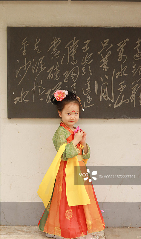 儿童汉服照片图片素材