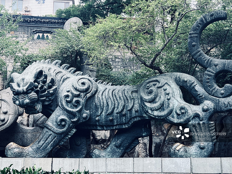 济南城七十二名泉-黑虎泉公园组图图片素材