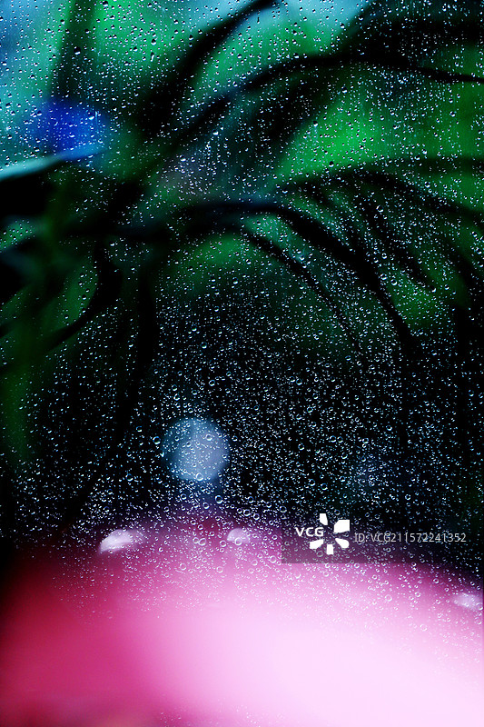 抽象唯美的风景景观 雨天的窗外风景 装饰画 挂画 壁纸图片素材