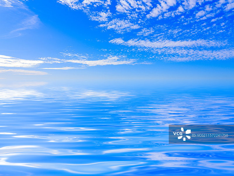 水面水波纹天空反射倒影空镜留白唯美背景图图片素材